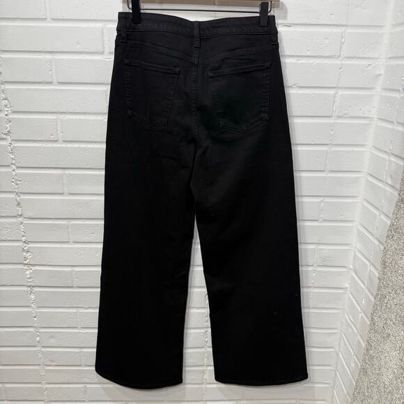 Quince NWOT Stretch High Rise Wide Leg Jeans Black Sz 29 30" - Picture 6 of 14